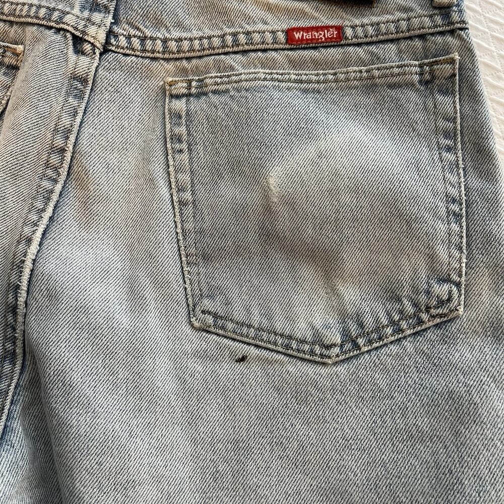 Wrangler Denim High Rise Cut Off Women Shorts Size 32 Festival Western Rodeo - Picture 8 of 11